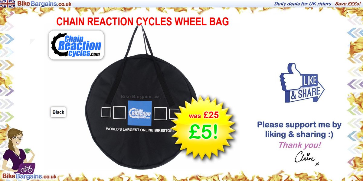 CycleBargains's tweet photo. 🔥 £5 Wheel Bag (was £25!) 🚲
 
📝 Link is in the comments :)

Thanks so much! Claire x😃 https://t.co/3pXQibqBmB