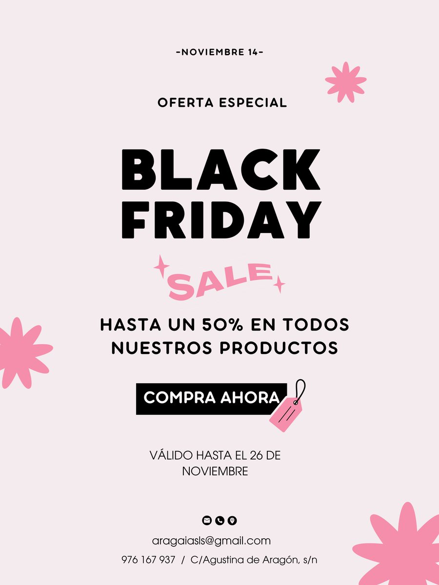 Llega el black friday a Aragaia
¡NO OS LO PERDAIS!
