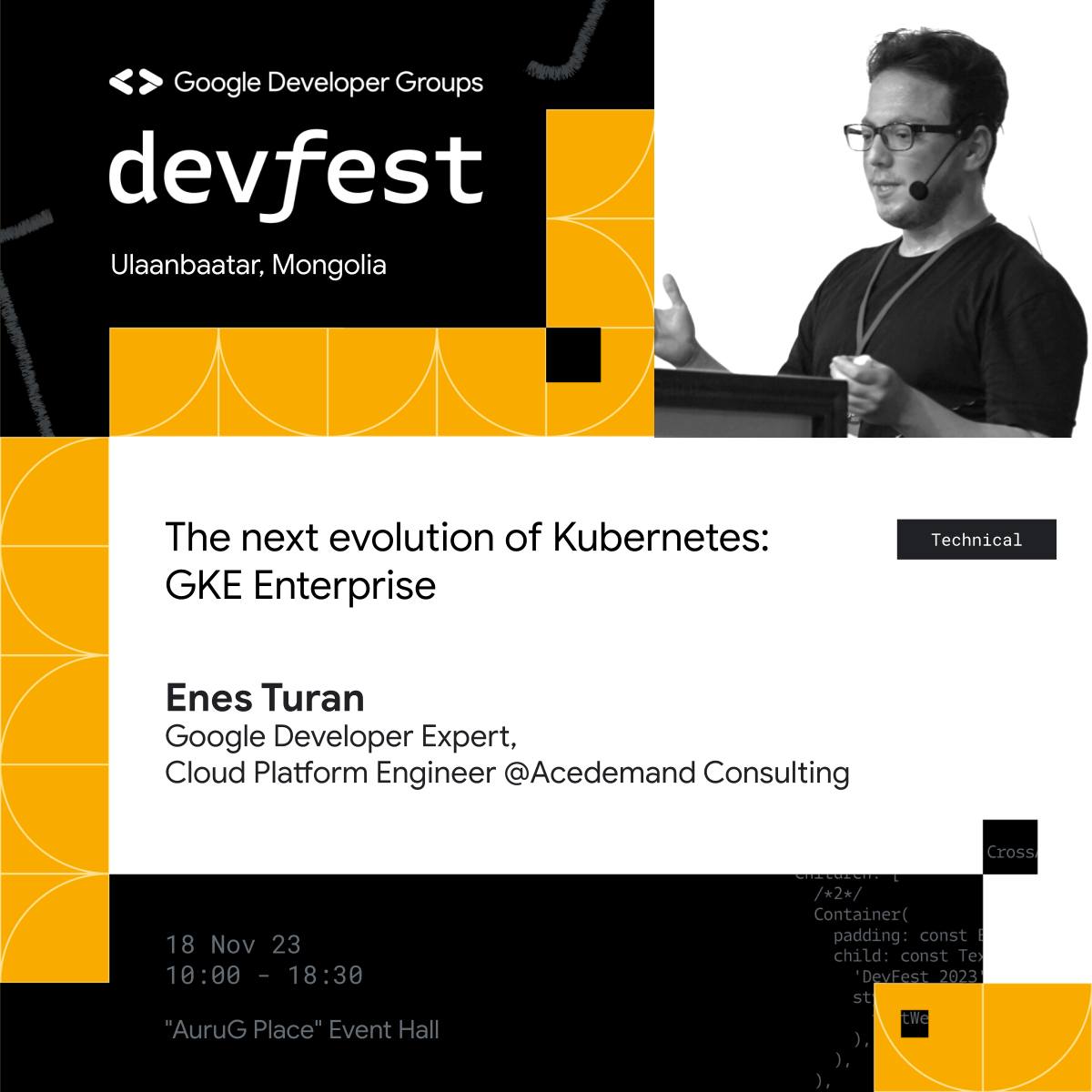 UCHQA's tweet photo. @googledevgroups's #Devfest 2023 is being brought to Ulaanbaatar. 
This year, we're hosting 30+ speakers with exceptional #tech expertise and various speakers coming from diverse backgrounds such as community development and policy making. 
Look forward to seeing you on Nov 18! https://t.co/zUL8i6Olpk