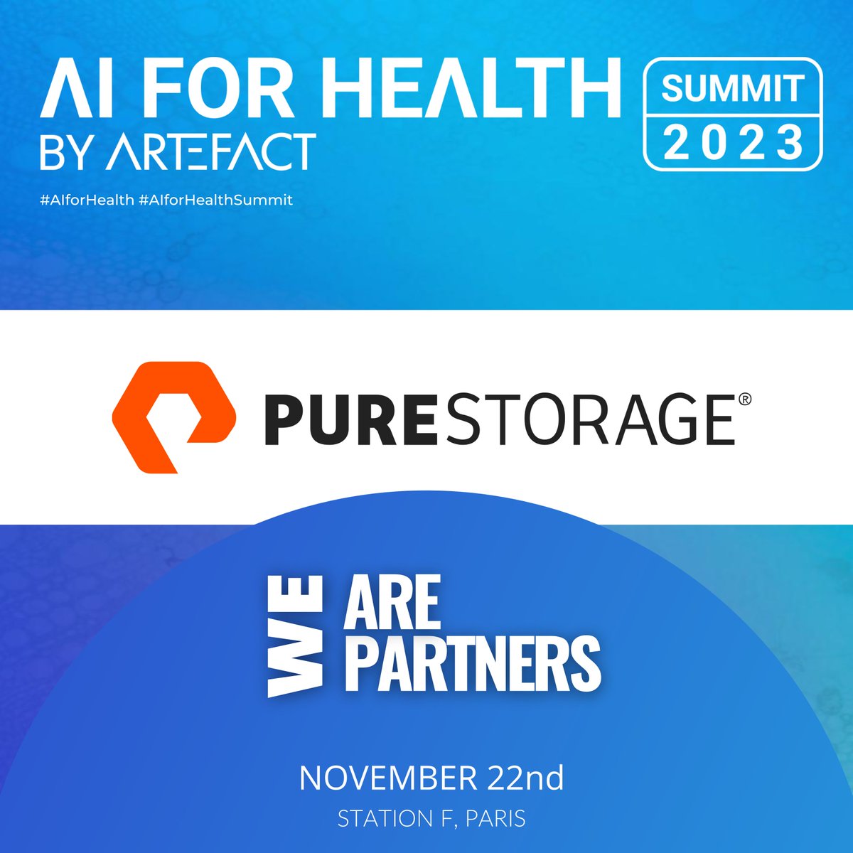 📆  #Pure Storage sera présent le 22 novembre au AI for Health Summit (Station F, Paris). Venez échanger avec nos experts au stand 19 et participer à la masterclass de Yves Mahieu !

🔎 S'inscrire ici : aiforhealth.fr

#PureStorage #Data #DataStorage #AI #HealthCare