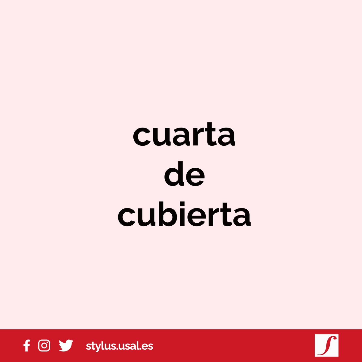 También denominada 𝑐𝑢𝑏𝑖𝑒𝑟𝑡𝑎 𝑝𝑜𝑠𝑡𝑒𝑟𝑖𝑜𝑟 o 𝑐𝑢𝑏𝑖𝑒𝑟𝑡𝑎 𝑑𝑒 𝑐𝑖𝑒𝑟𝑟𝑒, es la cara final de la cubierta. En el caso de las revistas suele constituir una importante fuente de información por cuanto en ellas aparece reproducido...

stylus.usal.es/sugerencia/cua…