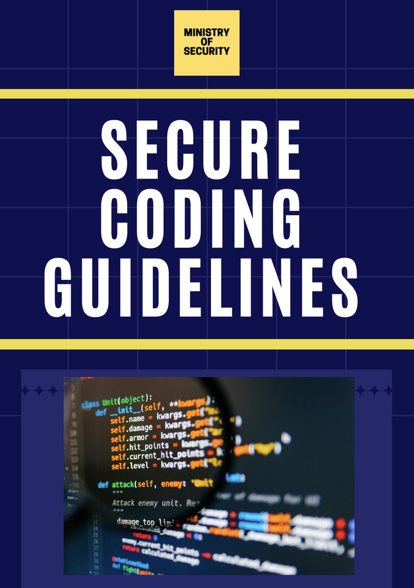 We all know that Secure Coding is more and more important for organizations.🌸 Today, I have a great guideline suggestion that I believe will benefit you both individually and corporately❗️☺️

PDF Link; media.licdn.com/dms/document/m… 

#CyberSecurity #securecoding #guideline