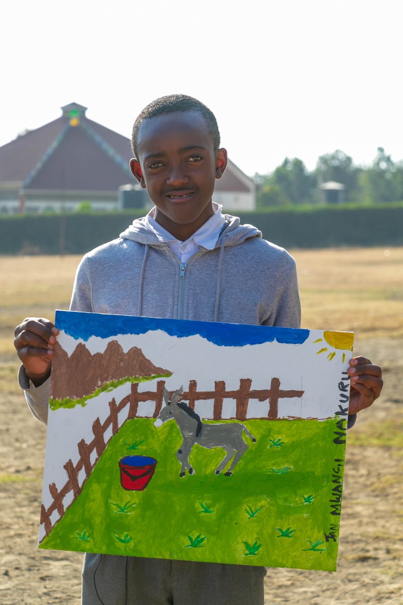 TheBrookeEA's tweet photo. Artistic Tuesday! 🎨✨
👉Rate this painting created by a Donkey Care Club student.
📢Message from the art: Owners should provide water to their donkeys. 💧
#ArtisticTuesday #DonkeyCare https://t.co/s08dSz6IR0