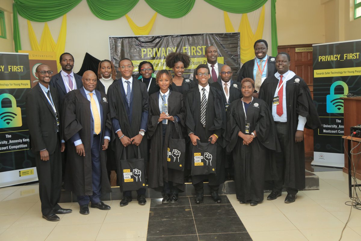AmnestyKenya's tweet photo. #ICYMI: May it please the court and may it please the people.......and the winners are...?
A huge congratulations to the Moot Winners from the @uonbi Parklands. 1st runners up - @uonbi Mombasa and 2nd runners Up @university_embu.
🎉🎉
#PrivacyFirstKE #DigitalRightsKE https://t.co/0UOnoga5zb