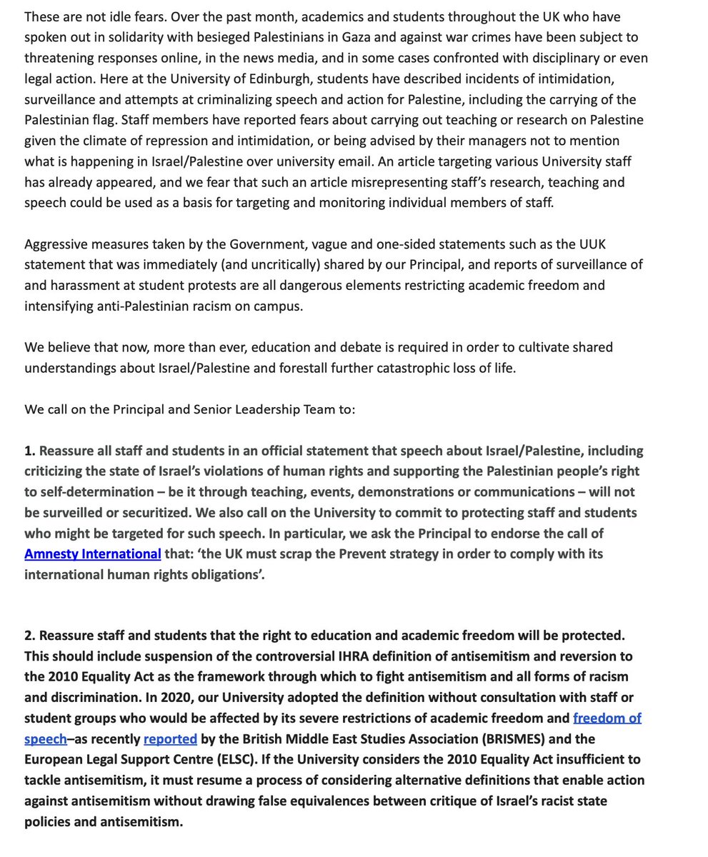 Blog Update: 

A Collective Statement Calling on the University of Edinburgh to Protect Speech on Palestine, Address the Intimidation on Campus, and Cut University Links to Violence

blogs.ed.ac.uk/eren/2023/11/1…