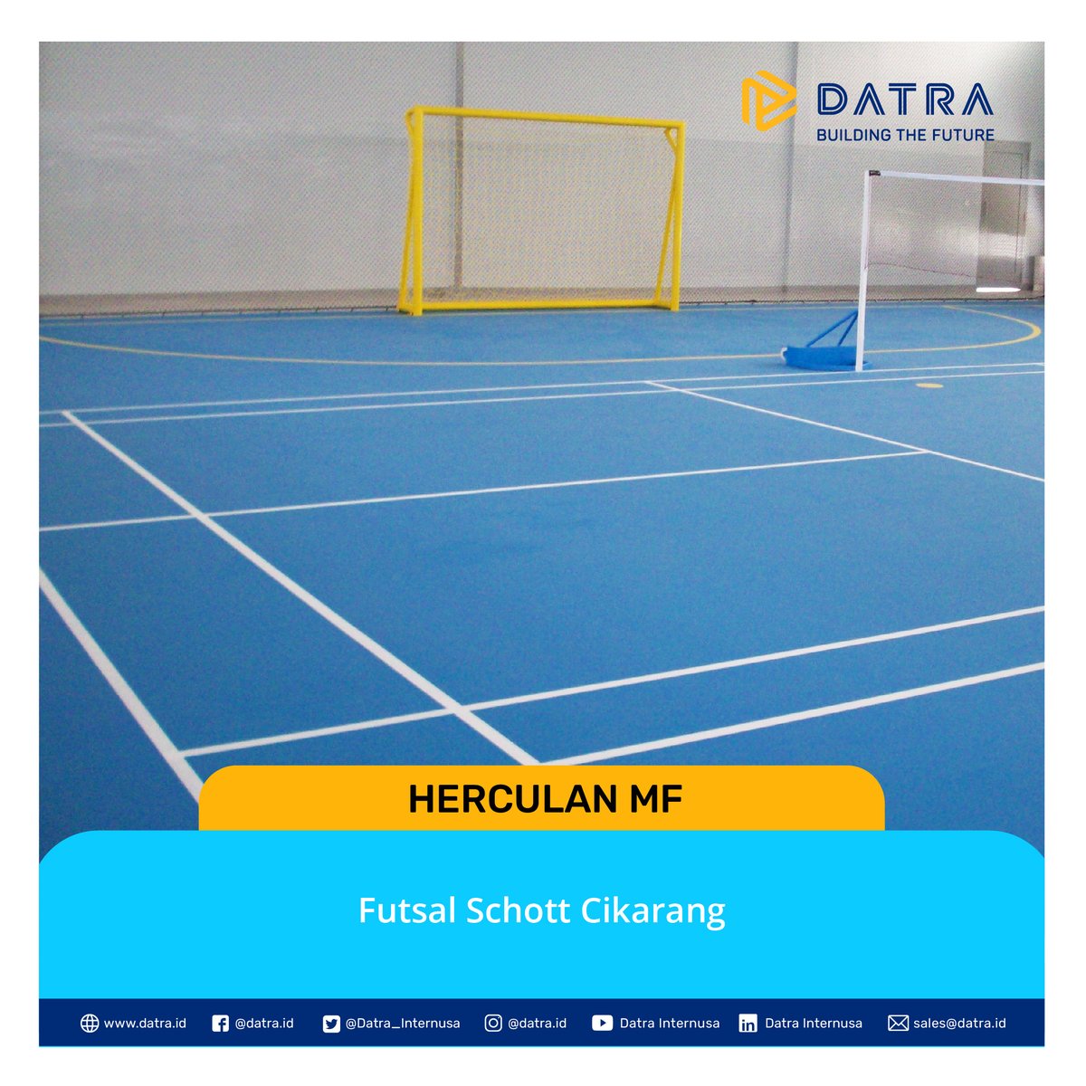 Transformasi lapangan futsal dengan Herculan MF! Daya tahan tinggi, performa maksimal. Raih pengalaman futsal yang tak terlupakan dengan inovasi terbaru ini.
#datra #herculanmf #FutsalPower