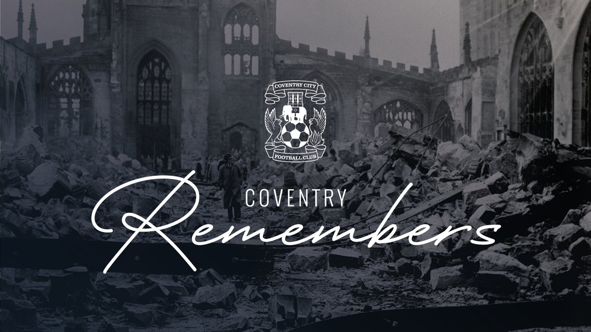 Coventry_City's tweet photo. Today marks the 83rd anniversary of the Coventry Blitz.

We remember all those who were killed and injured on this night in 1940 and all those who were affected. https://t.co/DepYnvAEnu