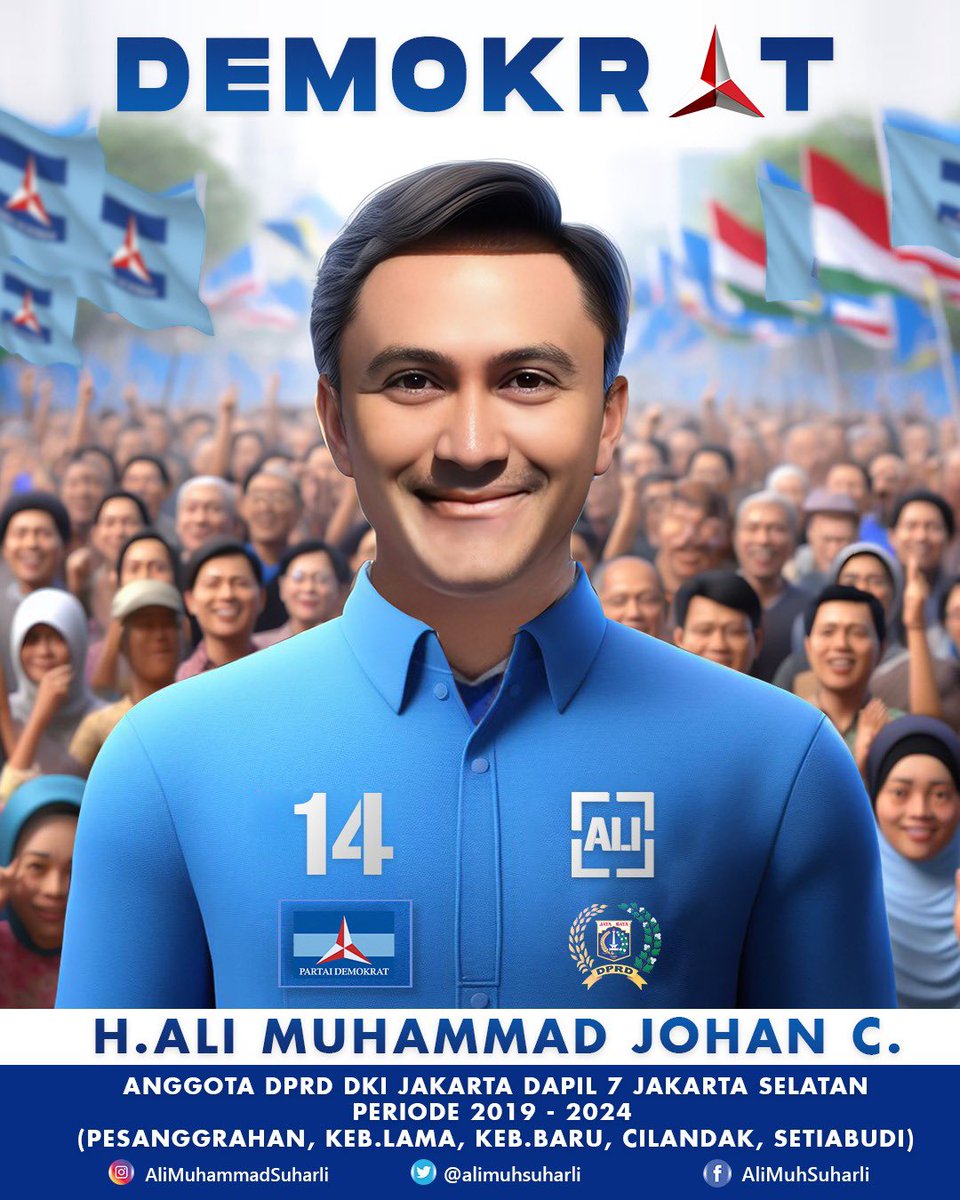 alimuhsuharli's tweet photo. Hari ini tanggal 14, Pemilu 14 Feb 2024, @PDemokrat nomor urut 14.

Saya &amp; Bunda @MelaniLSuharli kembali ikut kontestasi meLanjutkan pengabdian sebagai Anggota Dewan untuk masyarakat. Semoga Allah SWT meridhioi &amp; memudahkan jalannya, Aamiin YRA 🤲

#Pemilu2024
#AnggotaDewan https://t.co/KNhcdnM8rR