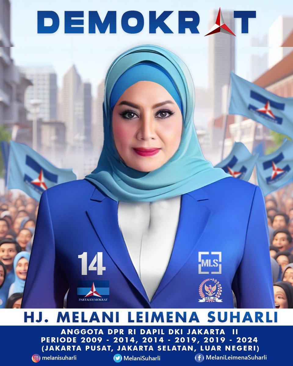 alimuhsuharli's tweet photo. Hari ini tanggal 14, Pemilu 14 Feb 2024, @PDemokrat nomor urut 14.

Saya &amp; Bunda @MelaniLSuharli kembali ikut kontestasi meLanjutkan pengabdian sebagai Anggota Dewan untuk masyarakat. Semoga Allah SWT meridhioi &amp; memudahkan jalannya, Aamiin YRA 🤲

#Pemilu2024
#AnggotaDewan https://t.co/KNhcdnM8rR