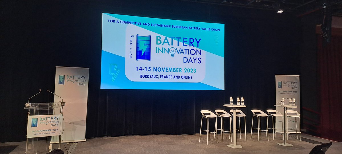 3rd edition of Battery Innovation Days ready to start in Bordeaux, looking forward to exciting discussions! @2030Battery @BatteriesEurope @bepa_eu 🔋🔋
