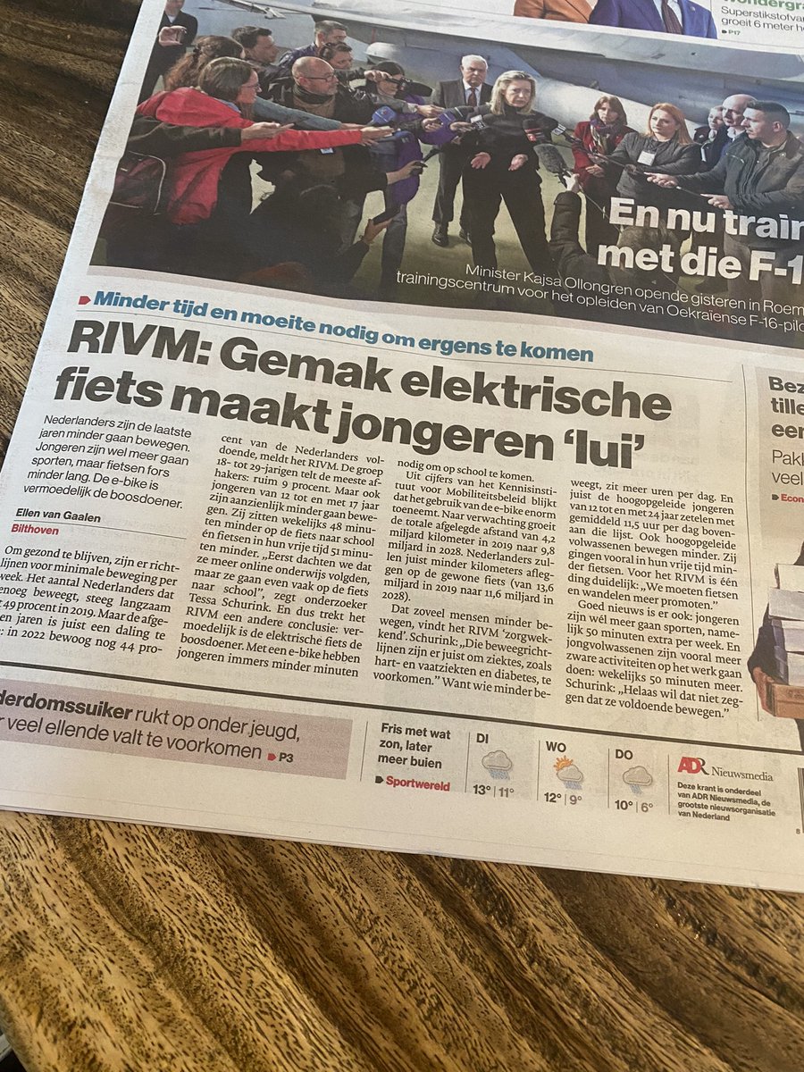 We lachen er nu nog om maar uiteindelijk gaat het een probleem worden. Fit is het nieuwe rijk!