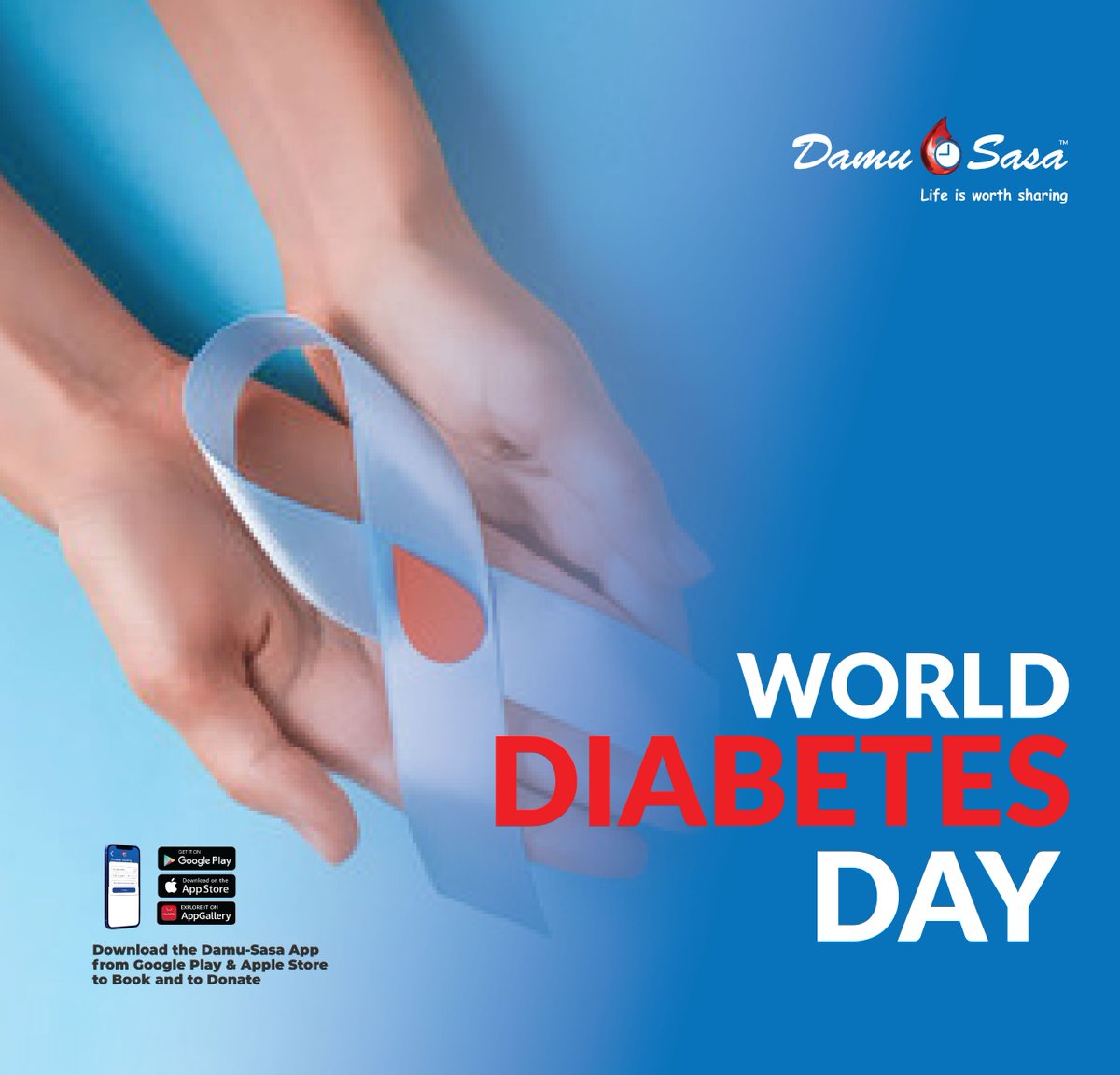 Joining forces on World Diabetes Day. Let's overcome diabetes through awareness and proactive steps! 

#DiabetesAwareness #LifeisWorthSharing