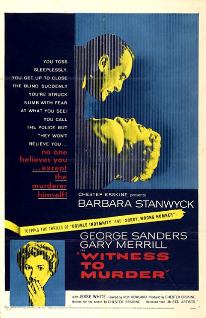 AngusKohm's tweet photo. Witness to Murder (1954) by #RoyRowland
w/#BarbaraStanwyck #GeorgeSanders
A woman fights to prove that she witnessed a murder.
“No one would believe what she saw that night... not the police... not her friends... no one - but the murderer himself!”
#Noir #FilmNoir #Noirvember https://t.co/1OcB4mdT6f