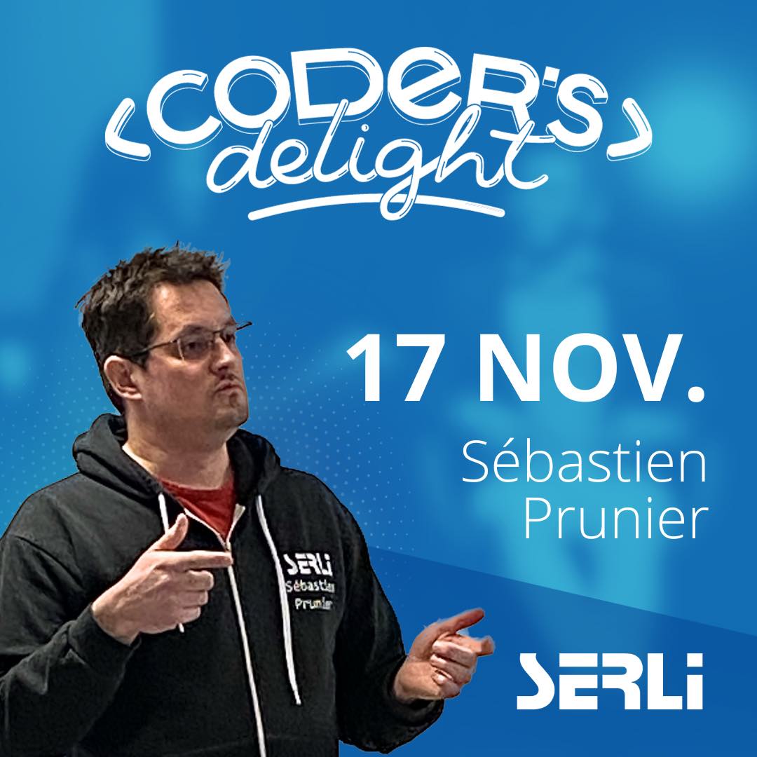 SerliFr's tweet photo. "Faire simple, c'est sûrement ça le plus difficile !" 🤯
Un retour d'expérience que nous partagera @sebprunier ce vendredi 17 novembre à #Poitiers, à l'occasion de la conférence tech #CodersDelight !
Toutes les infos par ici 👇
https://t.co/Lv7Zh6m7X6 https://t.co/XT6h1LvZsw