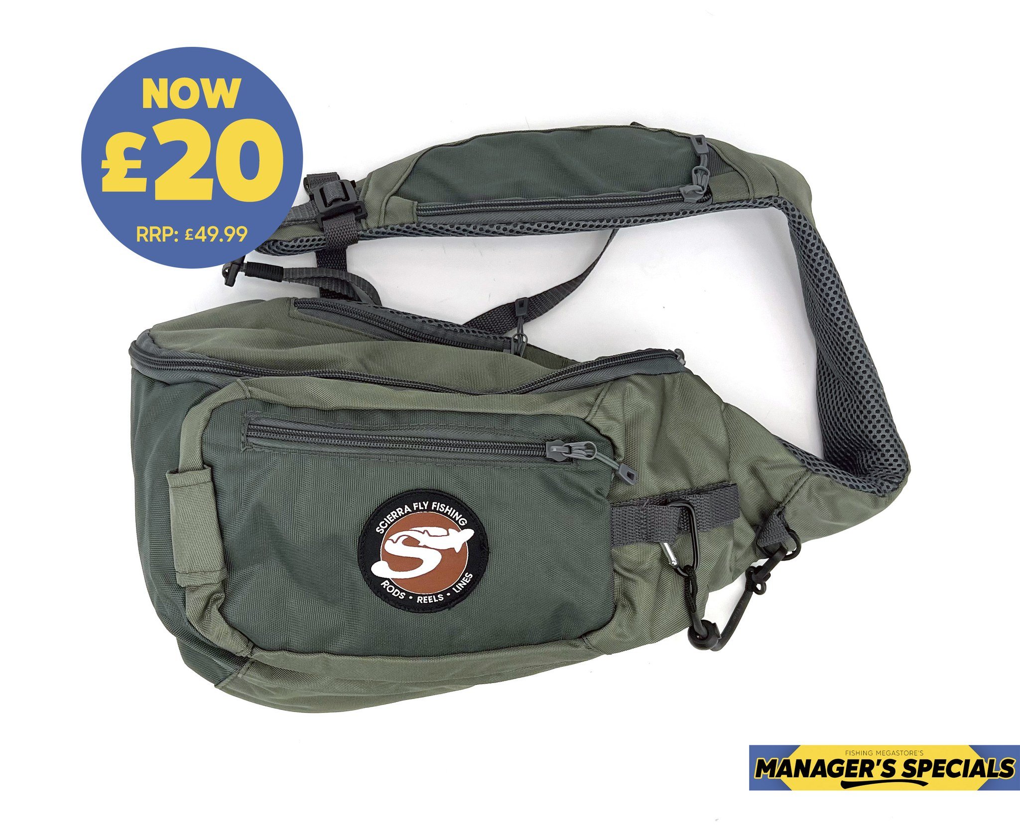 Glasgow Angling Centre on X: 🏷 The Scierra Kaitum XP Sling Bag (left  shoulder) Tough 1680D with water-resistant PU coating, handy compartments,  tool webbing points, and padded comfort for all-day wear. Perfect