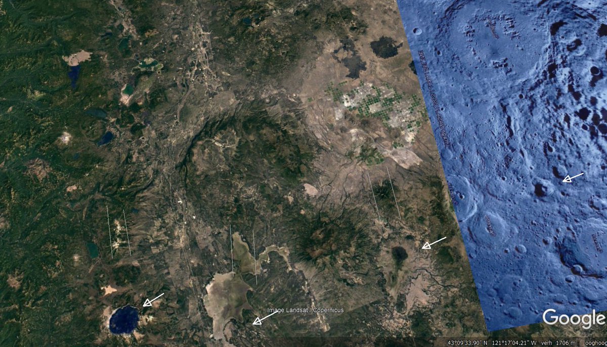 GaiaTheia's tweet image. #anodecathode pattern Oregon. The difficulty here is that the pattern appears multiple times, side by side and overlapping.  Craterlake corresponds to Deforest crater on the lsp.