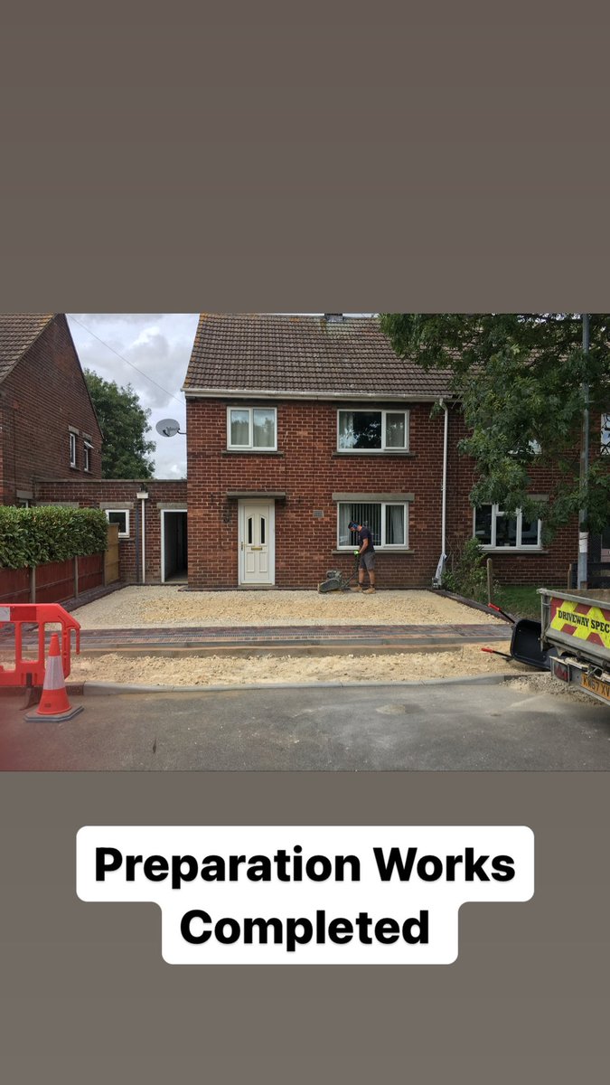 Work in progress on a soon to be new tarmac driveway &amp; drop kerb