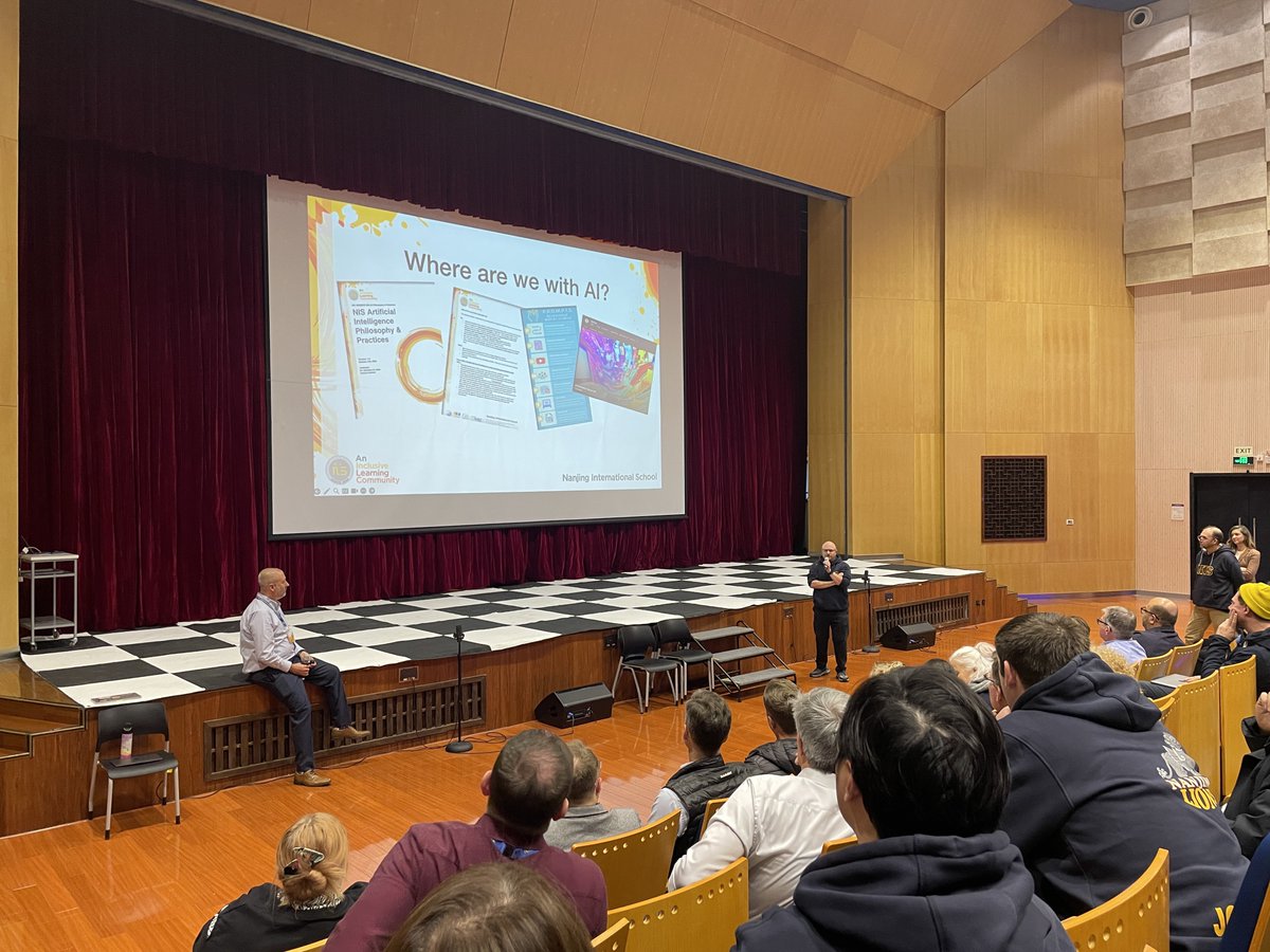 NISChina's tweet image. The future of education is unfolding right now, in front of our eyes – and we&apos;re here for it. Today, IT and school leadership teams discussed the NIS #AI philosophy and practices with faculty, focusing on leveraging AI for efficiency, teaching, learning, and inclusion. While…