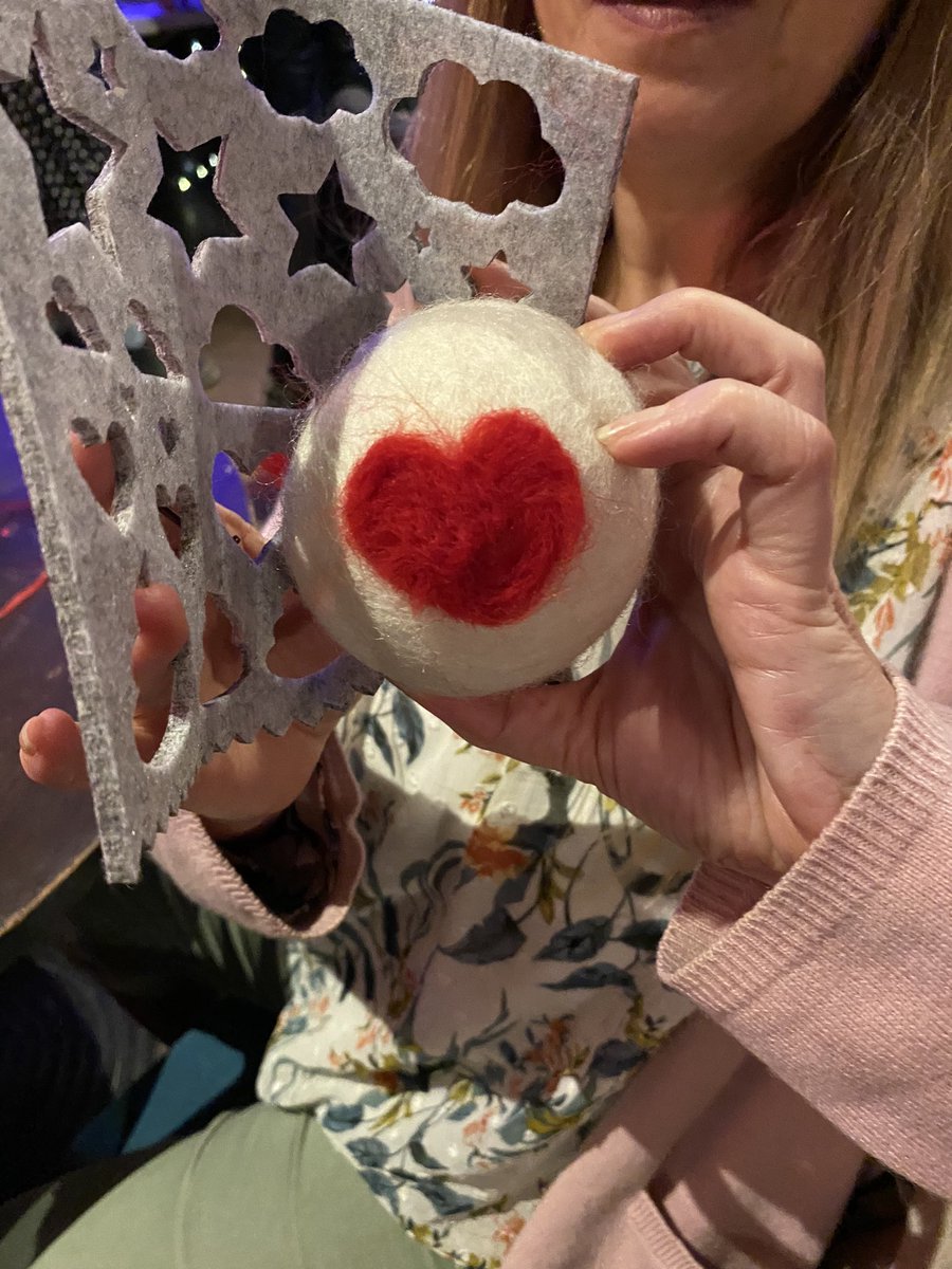 Fun night giving tumble dryer balls a new lease of life last night as we needle felted them into decorations! We had a very quick AGM first though 😁<a href="/esfwi/">ESFWI</a>