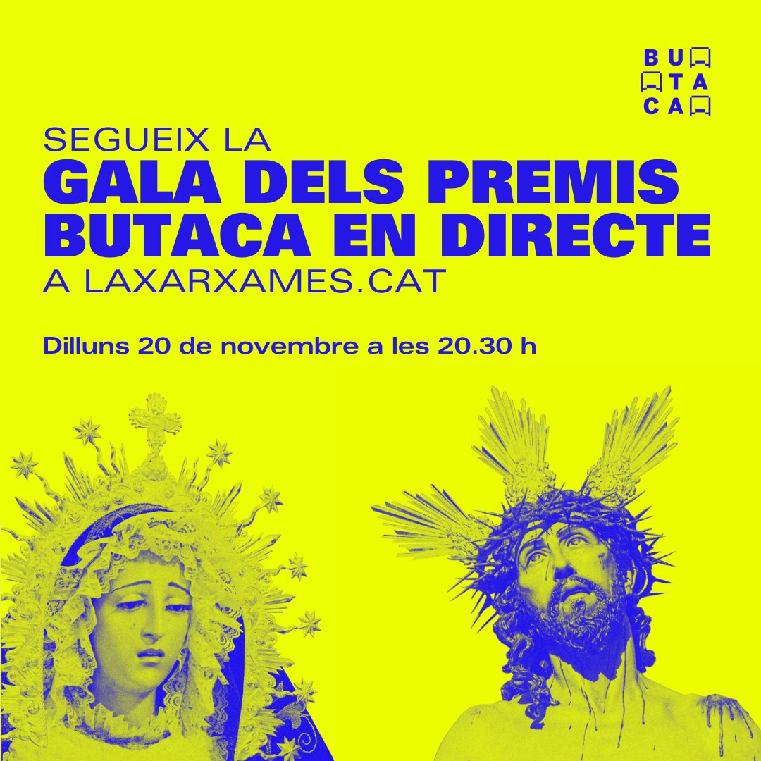 🔜 Només queda una setmana pels #PremisButaca!

📲 Recorda que el 20/11 podràs seguir en directe la gala a partir de les 20.30 h a través de <a href="/laxarxames/">La Xarxa+</a>

I també la podràs gaudir en diferit a partir de les 22.30 h a les TV locals ✨

Més informació a ℹ️ laxarxames.cat