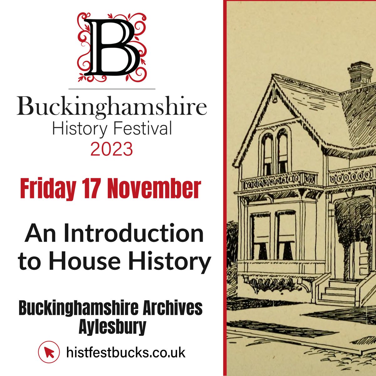 After last year's fully booked talk, we're very excited to be running another session on how to research house history! The talk will take place on the 17th of November, 10:30am at Buckinghamshire Archives. Email us at archives@buckinghamshire.gov.uk to book your place!
