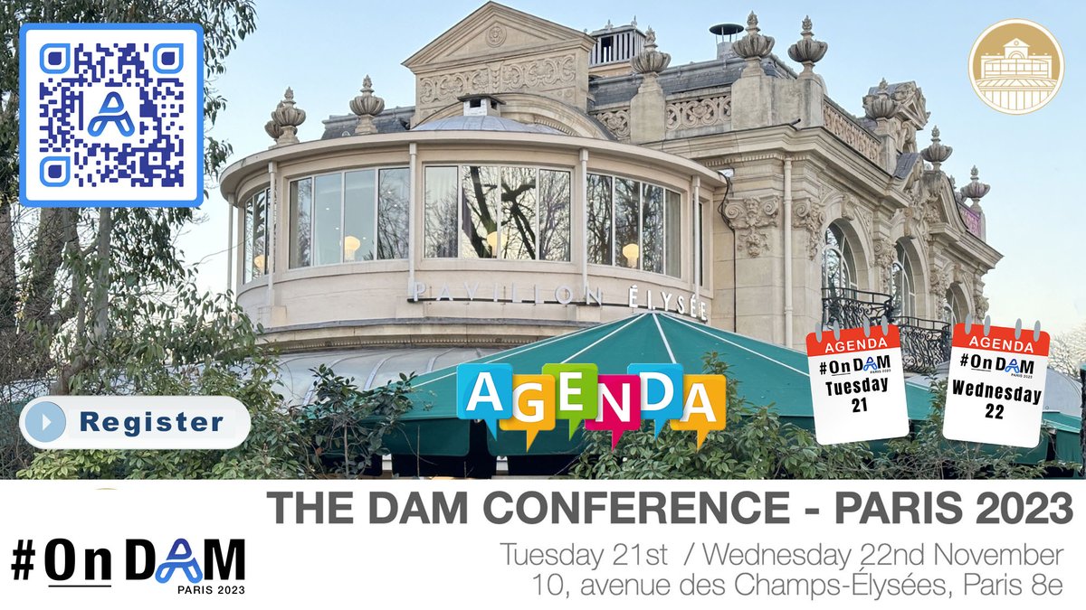 #OnDAM Paris 🇫🇷 2023 ⭐ #sponsors #agenda is ready - Tuesday 21st and Wednesday 22nd November at Pavillon Elysée T ✅ Register fro free 😎 at the #DAM #conference organised by @ACTIVO_DAM_PIM at the heart of #retailers #brands #agencies in #Paris 🇫🇷 activo-consulting.com/en/ondamparis-…