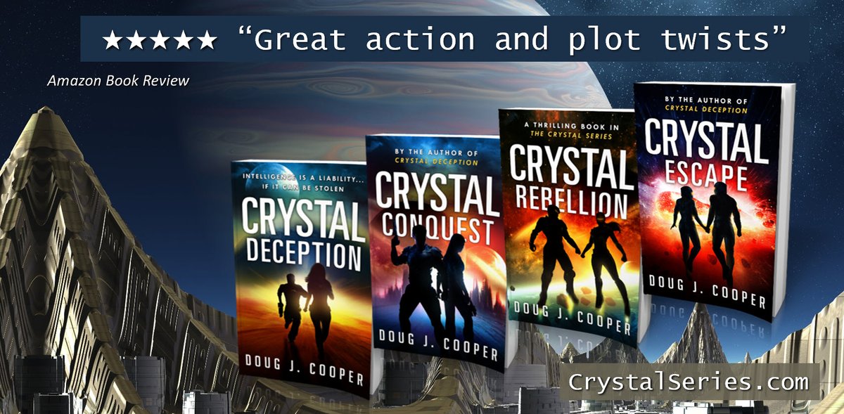 Sid found the life of a covert agent to be a crazy kind of fun. The Crystal Series – Classic sci-fi. Futuristic thrills. Start with first book CRYSTAL DECEPTION Series info: CrystalSeries.com Buy link: amazon.com/default/e/B00F… #kindleunlimited #scifi