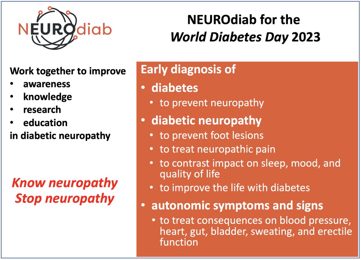 NEUROdiab for #WorldDiabetesDay Know #neuropathy Stop #neuropathy