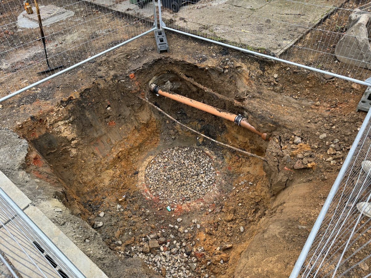 Well, well, WELL!   Coping with the unexpected is all in a day’s work for a #buildingsurveyor, & that includes the startling appearance of an unmapped 7m deep well!
50 tonnes of stone later & we’re back on track as Phase 1 of this Car Park #refurbishment nears completion.