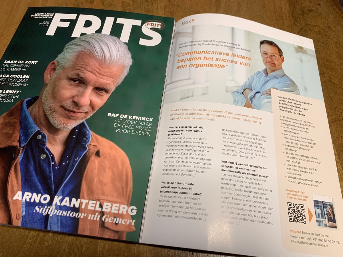 Communicatie is een succesfactor voor leiders. In Frits magazine aandacht voor ons leiderschapsprogramma.