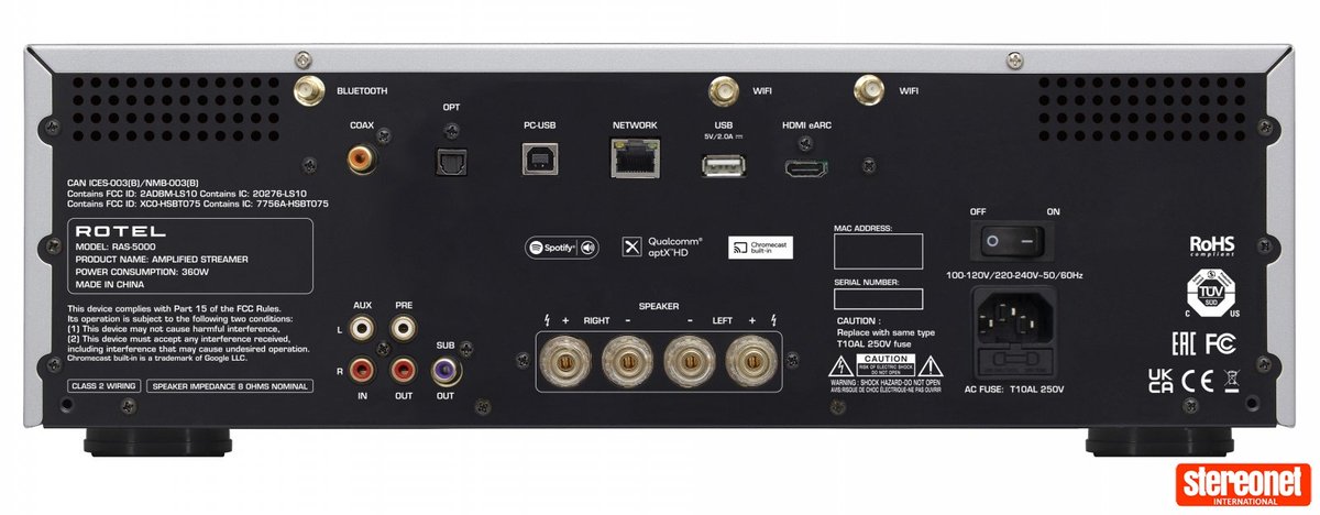 StereoNETUK's tweet photo. The new RAS-500 streaming integrated amp from @rotelhifi comes complete with HDMI eARC 👉 https://t.co/CxZbZHlmNr

#hifinews #streamingmusic #stereonet #snuk #avnews #homecinema #hometheater #hdmiarc #hifiaudio #hifiamplifier #HiResAudio @CMCPR https://t.co/A0Jx90apa1