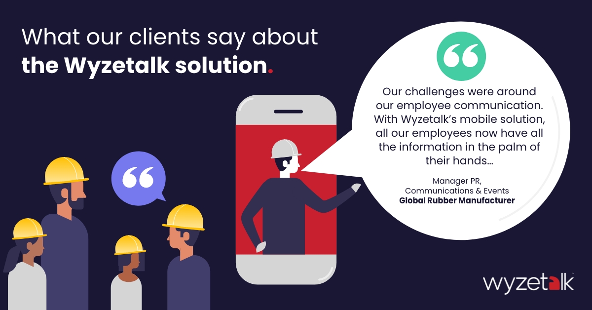 wyzetalk's tweet image. Wyzetalk's solution ensures all frontline workers stay connected, no matter their phone type, without any data costs for employees!📱bit.ly/3FZwLYu #employeeexperience #frontline #wyzetalk