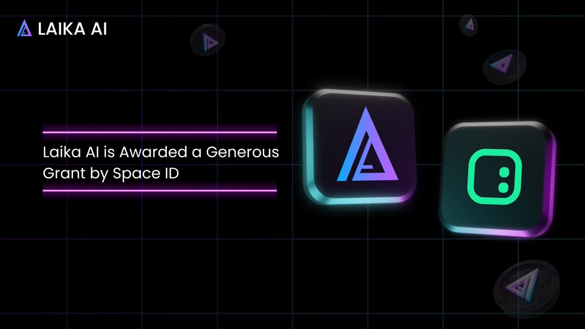 Laika_ai's tweet photo. 🚀 Thrilled & Honored to receive a grant from @spaceid  
Their support is propelling our vision for AI and development to new heights. 

🛰️ Exciting times ahead as we explore the cosmos of possibilities together. Gratitude to SPACE ID for fueling our mission! 
This marks the third grant in our journey, and we're deeply honored by the support.

We have seamlessly integrated the Web3 Name SDK & API into our platform. With the support
@SID_bnb , we are dedicated to advancing Web3 technologies through a strategic collaboration with SPACE ID.
🚀 #LaikaAI #SpaceID #AIInnovation
