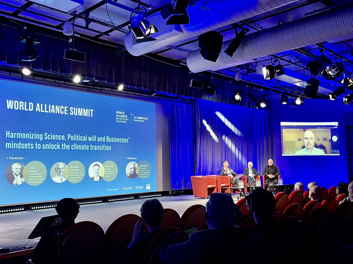 Lecocq_dom's tweet image. #WAS2023 World Alliance Summit by @solarimpulse Day2
#ClimateTransition
@bertrandpiccard: “The vast majority of the population needs a different narrative
A #narrative that can gather people around a common goal
To reconcile ecology &amp;amp; economy
Taking action today is possible!”