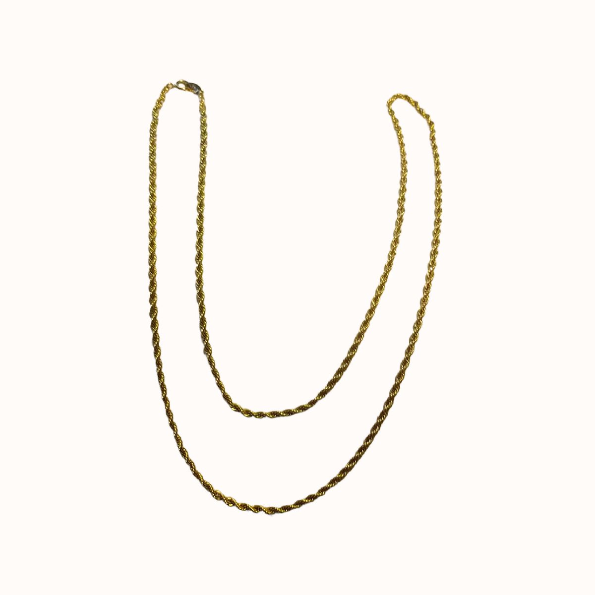 Trifari Gold Tone Rope Chain Necklace' Long, Free Shipping tuppu.net/3d7c3603 #JunkYardBlonde #Etsy #Etsysellsvintage