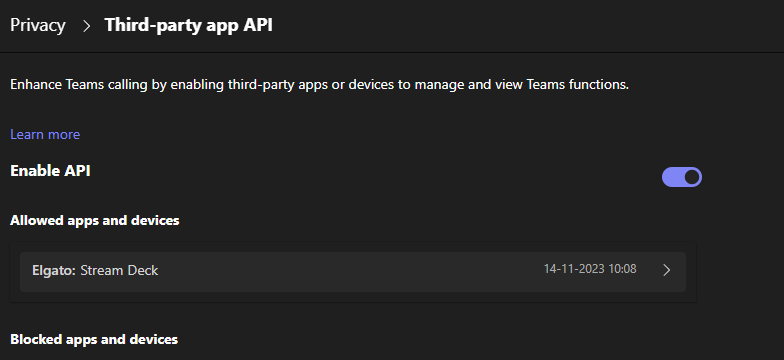 Streamdeck works again with the new teams client. There's an option to enable the api under the privacy settings in teams and when you first click a button on the streamdeck you get a popup to allow or not. #teams #newteams #elgato