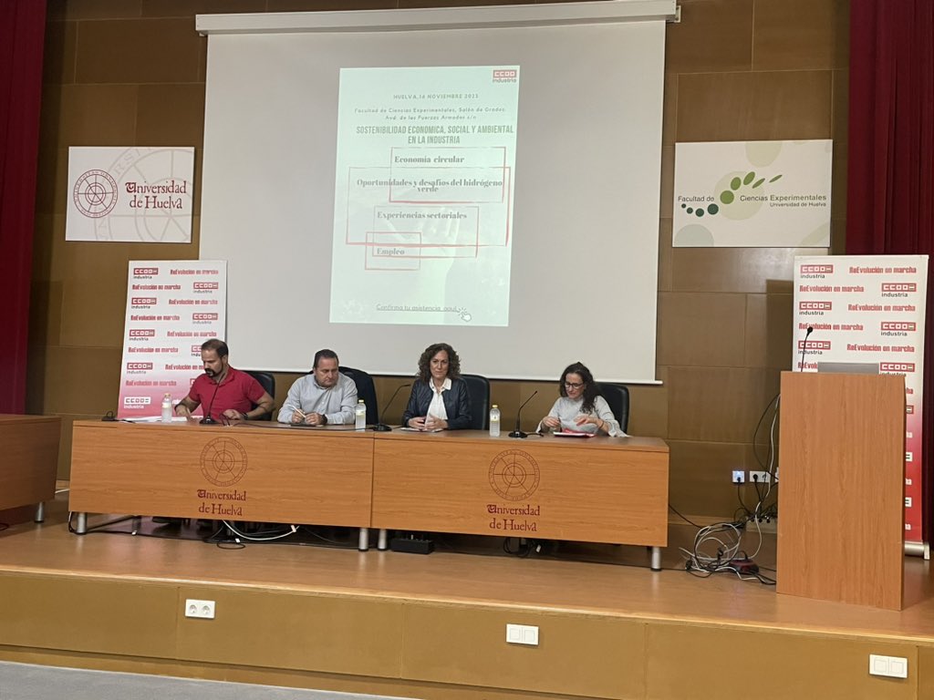 👩‍🎓JORNADA|  Sostenibilidad Económica, Social y Ambiental en la Industria' 
🗣️Julia Perea, SG de <a href="/CCOOHu/">CCOO Huelva #EsencialesParaHuelva</a> 
José Hurtado, SG de <a href="/ccooand_FI/">CCOO Industria Andalucía</a> 
<a href="/nurialomar/">Nuria López Marín</a> SG de <a href="/ccooandalucia/">CCOO de Andalucía</a> ponen en valor una industria sostenible de futuro y con un empleo de calidad