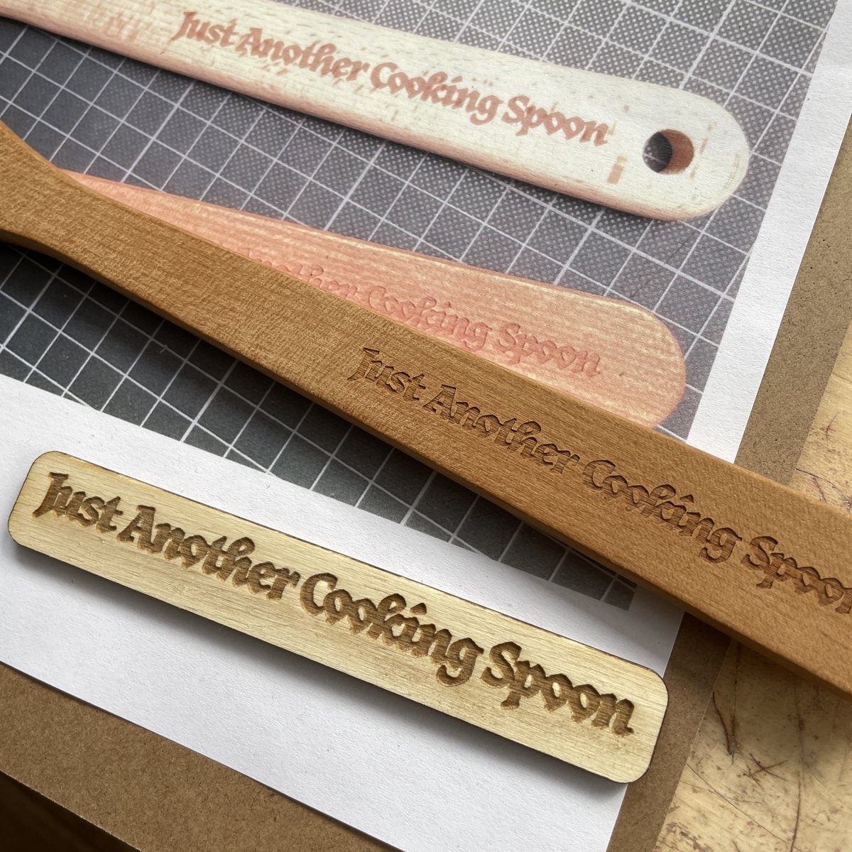 ShokoMugikura's tweet photo. Because we feel like it, we are making Just Another Cooking Spoons again😋 Tim is going to bring some to the #dynamicfontday this Saturday! #JAFHerb https://t.co/iYgDnMaqoS