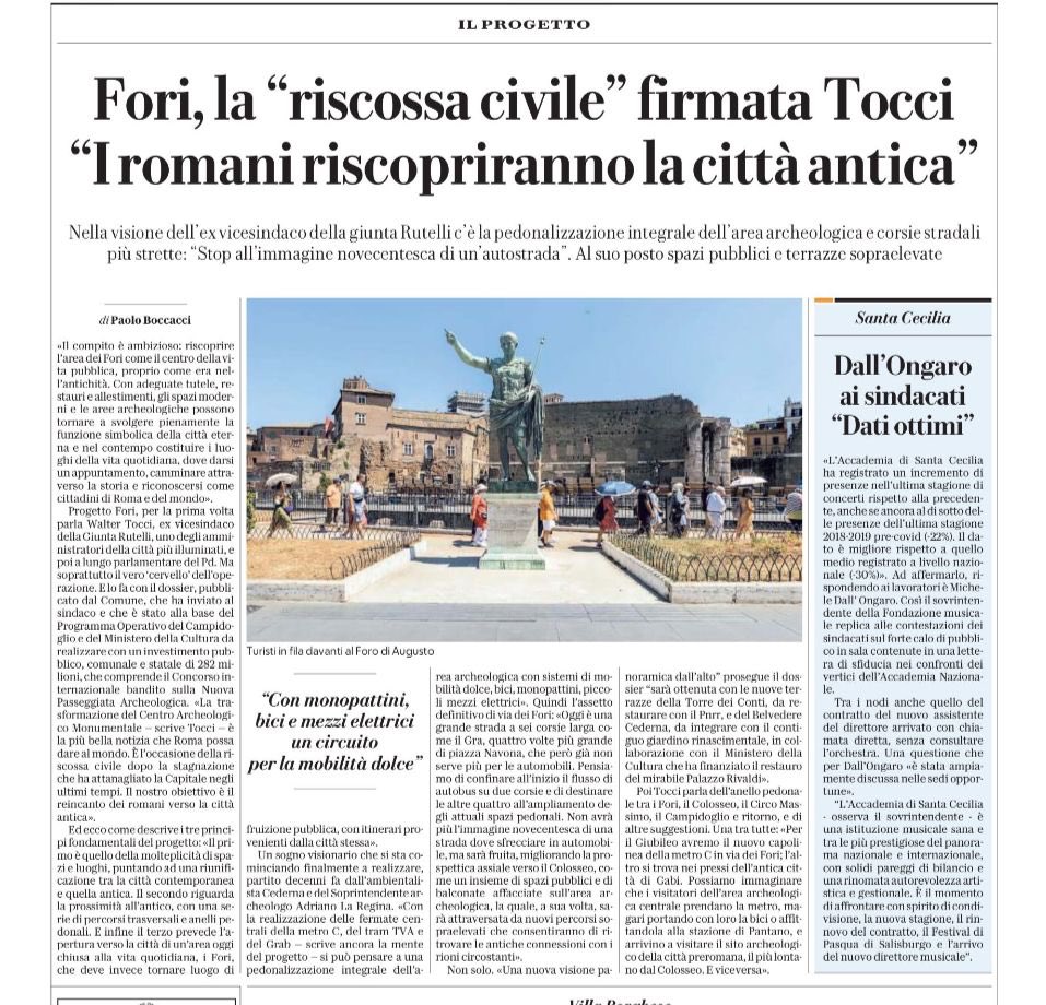 GRAB (@grab_roma) on Twitter photo #GRAB protagonista della riscossa civile di Fori e <a href="/ParcoColosseo/">🏛 Colosseo • Foro Romano • Palatino</a>
Questo risultato - la pedonalizzazione dell’area - lo abbiamo raggiunto (così pare…)
<a href="/tocciw/">Walter Tocci</a> #GRAB protagonista della riscossa civile di Fori e <a href="/ParcoColosseo/">🏛 Colosseo • Foro Romano • Palatino</a>
Questo risultato - la pedonalizzazione dell’area - lo abbiamo raggiunto (così pare…)
<a href="/tocciw/">Walter Tocci</a>