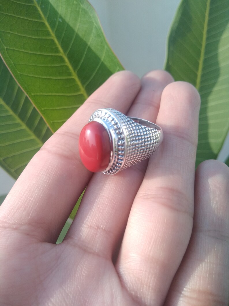 Red Coral Gemstone Ring,925 Sterling Silver
Buy AT:

amazon.com/Gemstone-Sterl…

#Redcoralring #Unisexring #Giftforlovers #Bridesmaidgiftitem #Uniquejewelryforgift #Bridesmaidgift #Giftforsomeone #Hippiegiftitem #Naturalgemstonejewelry #Artisancraftedjewelry #Giftforfriends #Gypsy