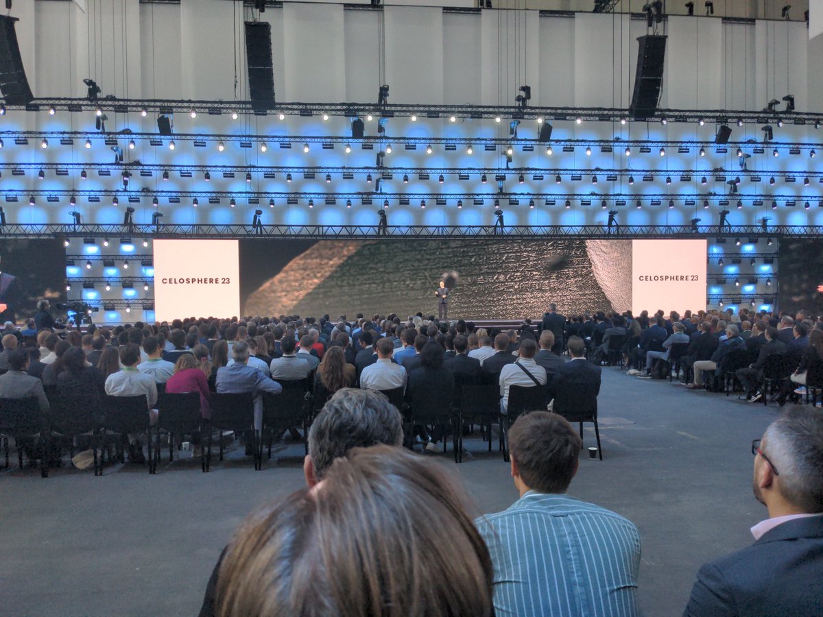chbieck's tweet photo. At Celosphere 2023 in München. Huge event! Will be presenting data based insights on #GenAI this afternoon; right now, enjoying the keynote #celosphere2023 #IBM https://t.co/KCXJhCApWP