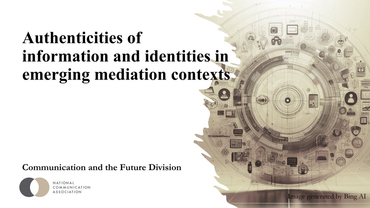 bumjujung's tweet photo. #NCA23 Join us for a panel discussion on Thursday morning! We are discussing what mediated communication is in emerging technologies and exploring its authenticity @NCA_CATF @NatComm Panel: @McEwanInComm @MarcoDehnert @Sunkyonglee78 @Matthew_JACraig @Zening_Duan +Dr. L. C. Miller https://t.co/RwpOlZmVYv