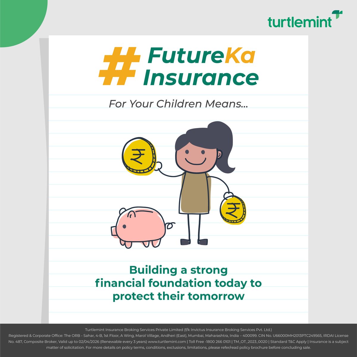 helloturtlemint's tweet image. Nurturing dreams and fostering freedom, Envision a world where every child can aspire to be their best self. 
Happy Children's Day! 👧 👦 #FutureKaInsurance 

#Turtlemint #Insurance #InsurancePlans #ChildrensDay #ChildrensDaySpecial #ChildrensDay #Child
