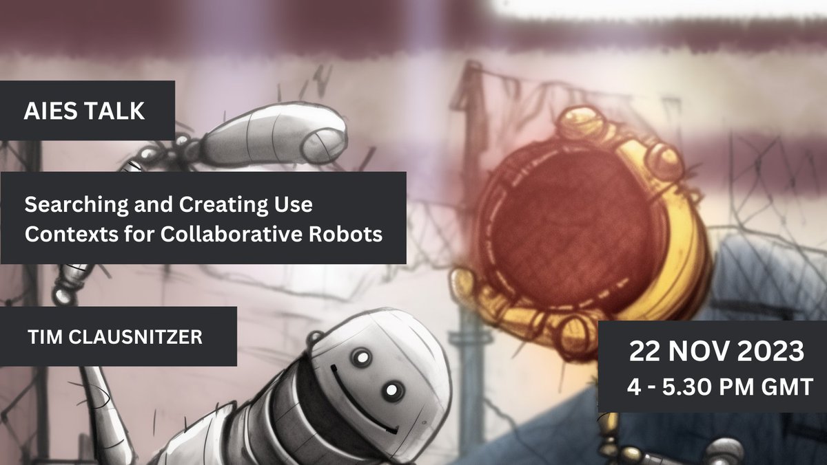 On Nov 22, join us for an in-person guest talk by Tim Clausnitzer (<a href="/TUBerlin/">TU Berlin</a>). Tim will discuss how collaborative industrial robots are brought to the market. You can register 👉 tinyurl.com/4mjfby7u 2/3