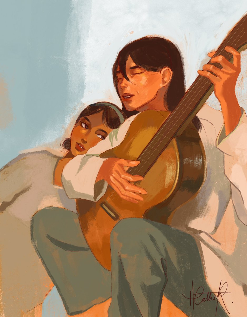 Fernando Amorsolo’s “The Blind Man” but make it sapphic Filipinas 💐

#wlw #sapphic