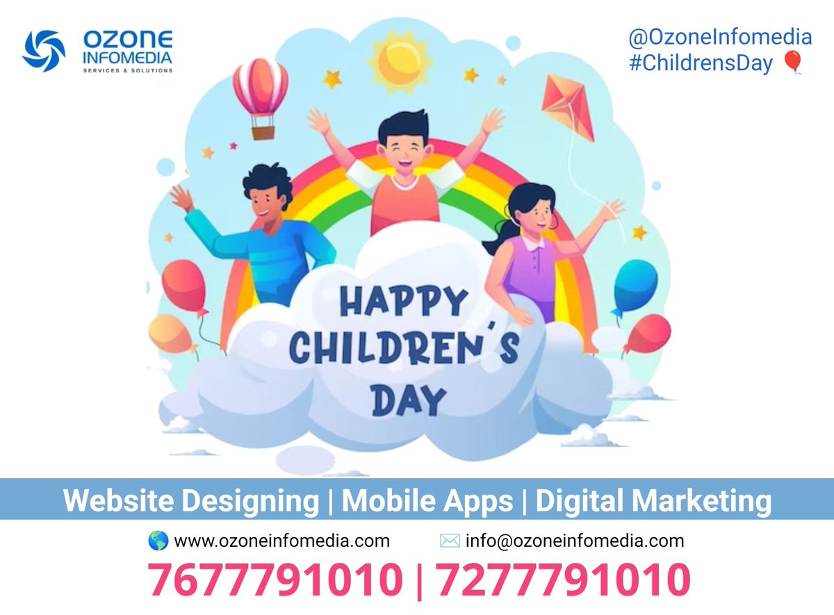 Ozoneinfomedia's tweet photo. Let's cherish the laughter, embrace the curiosity, and nurture the dreams that make every child's world so magical. 🎈🪁👧👦
Happy Children's Day! https://t.co/6zJCK82Sji