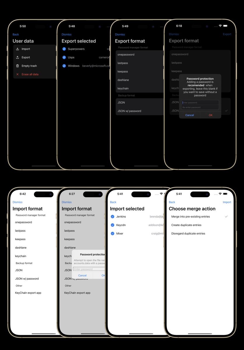New release out 1.1.1 🎉

What's new?
- Revamped import / export flow with better UI/UX 

Improvement:
- You can now cherry-pick what to export / import
- Pick between 3 merge styles, override, clone, disregard

Fixes:
- Merging disregard date and UUID

sentry.co