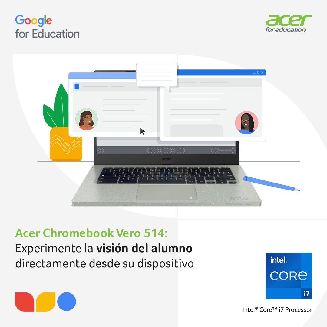 ES_Acer's tweet image. Ecoamigable y potente: Acer Chromebook Vero 514, ideal para la colaboración entre profesores y alumnos. 

Descubre sus características y diseño sostenible en #SIMOEDU23 o acer.link/3MImO5z 🌎🌊

#AcerforEducation #GoogleforEdu #Intel @SIMOEDU_ @xenoncomputer @Icono_edu