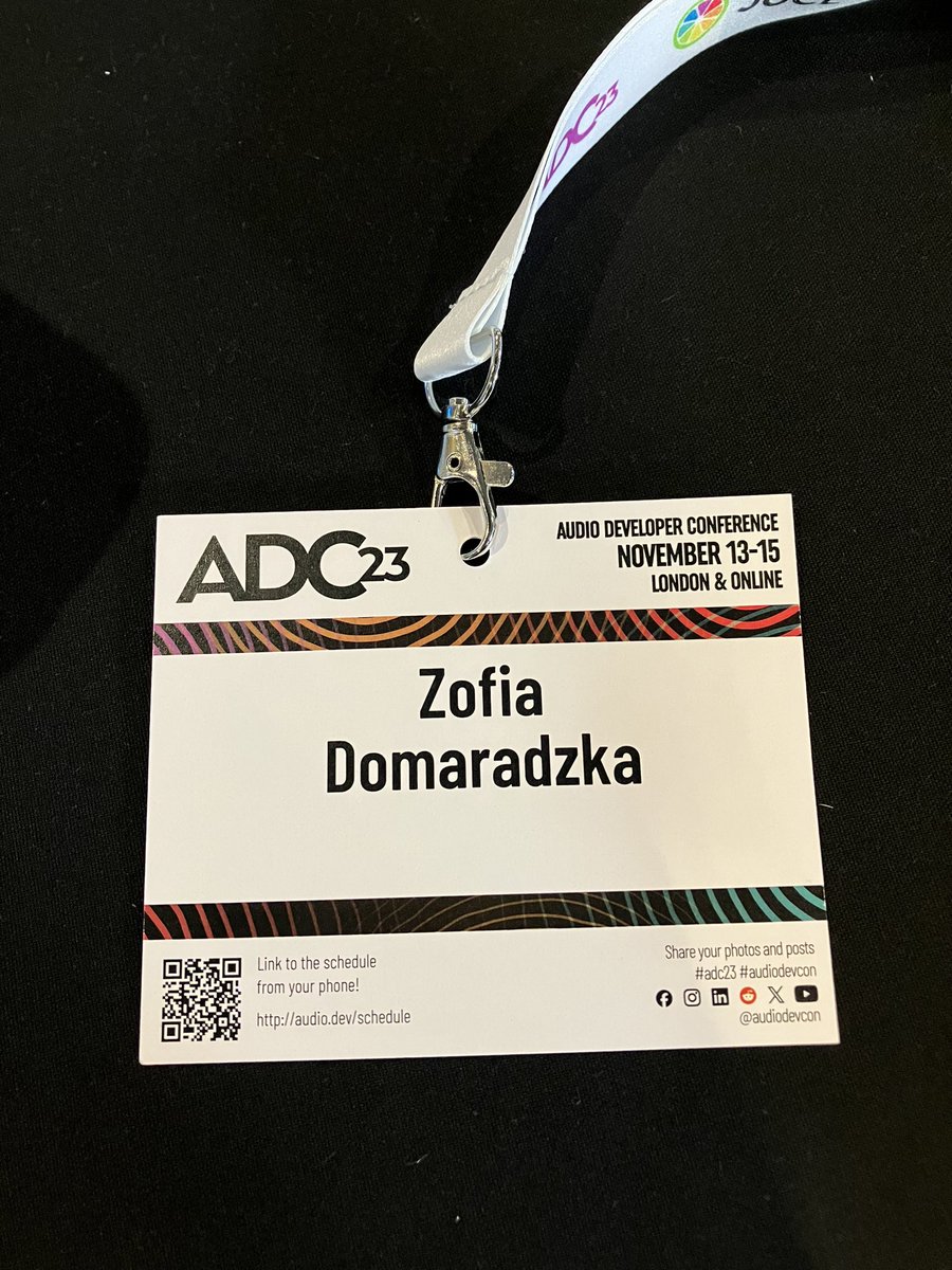 I am so happy to attend Audio Developers Conference this year in London - great workshops, talks and a lot of inspiration! If you’re around, come to say hi!
#audiodevcon #audiodev @audiodevcon