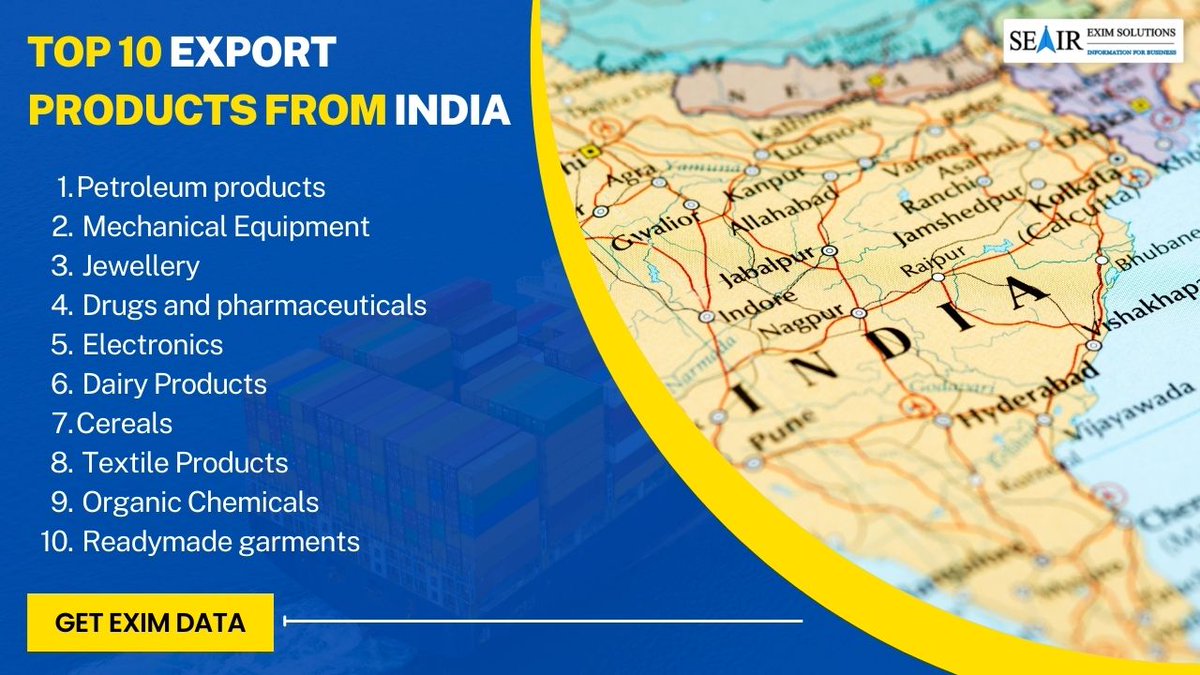 kumar_lalit29k's tweet image. Are you planning to commence your own export business? This blog will surely assist you in knowing which are profitable products to export from India to earn massive profits in foreign currency.
For more details:- shorturl.at/iLOVX
